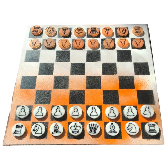 Chess Set - Orange Cream - Picture 1 of 9